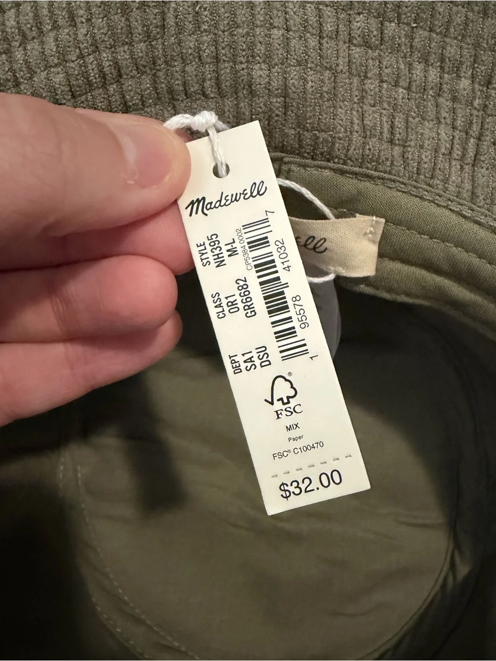 Madewell nwt corduroy